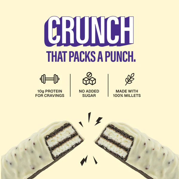 Protein Millet Wafer – Cookies & Cream: A Guilt-Free High-Protein Snack for Fitness & Wellness Lovers