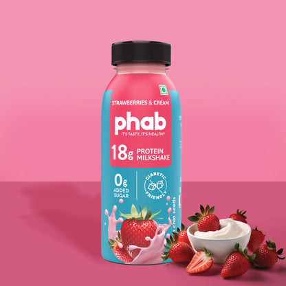 Protein Milkshake - 18g Protein - Strawberries & Cream Flavour