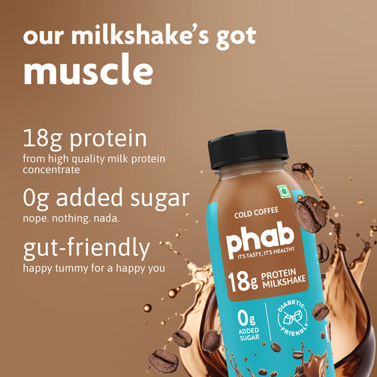 Protein Milkshake - 18g Protein - Cold Coffee (Pack of 6)