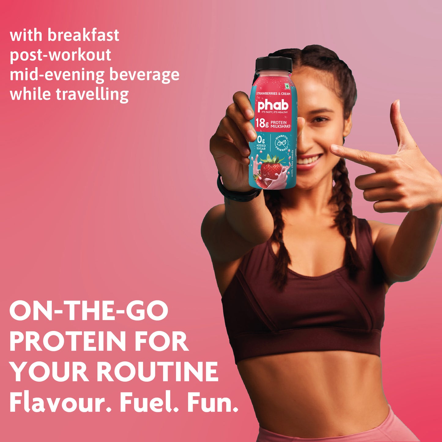 Protein Milkshake - 18g Protein - Strawberries & Cream Flavour