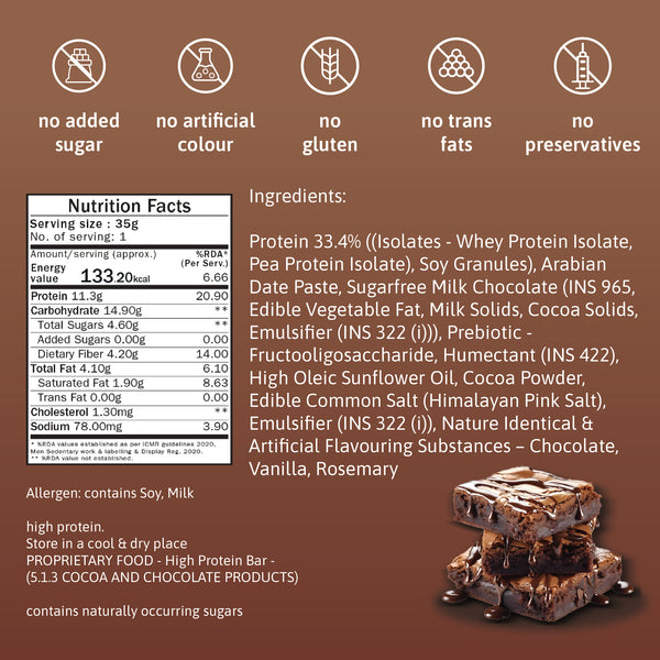 11g protein bar - chocolate brownie