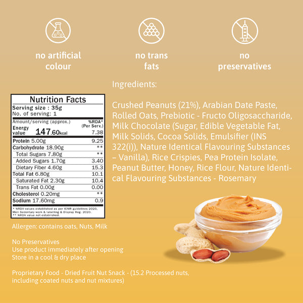 5g protein energy bar - peanut butter