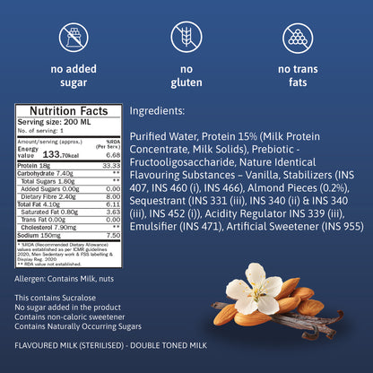 Protein Milkshake - 18g Protein - Vanilla Almond