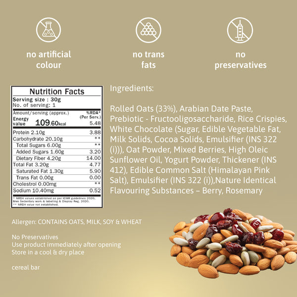 granola bar - mixed berry blast