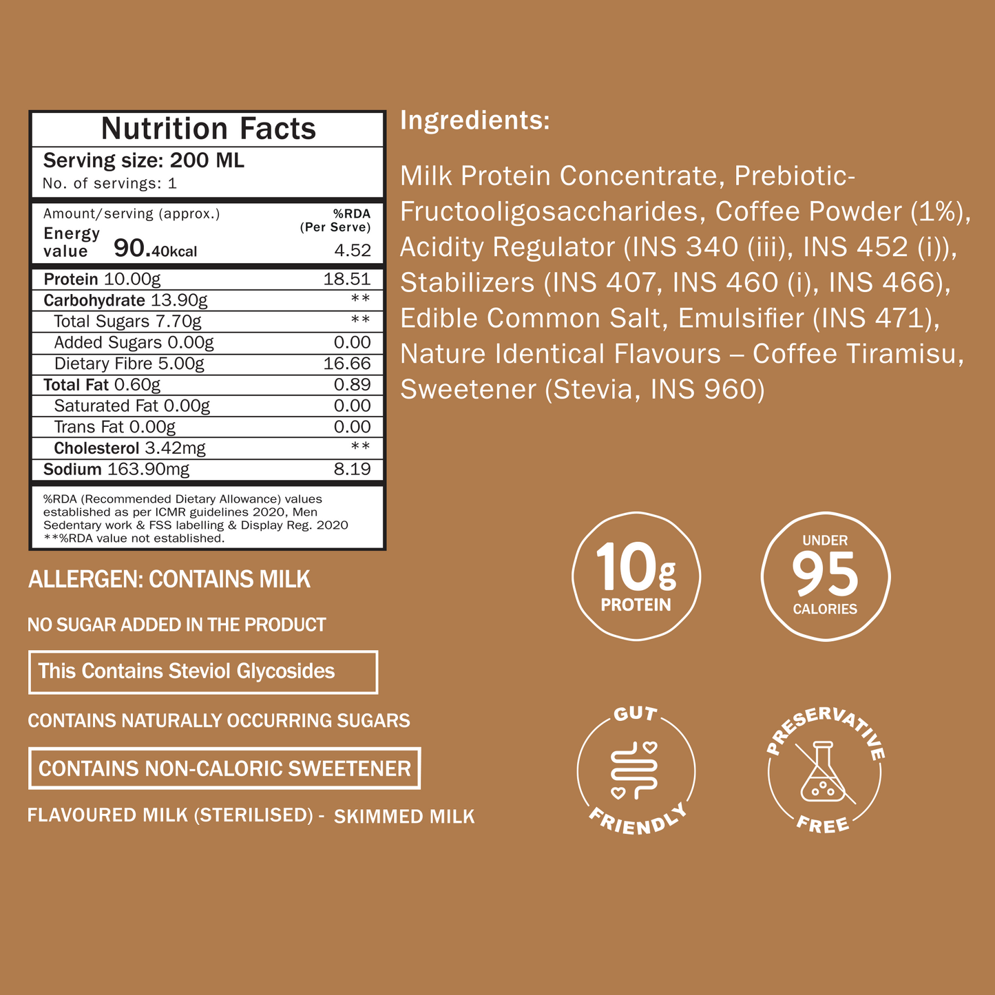 phab 10g Protein Milkshake - Coffee Tiramisu