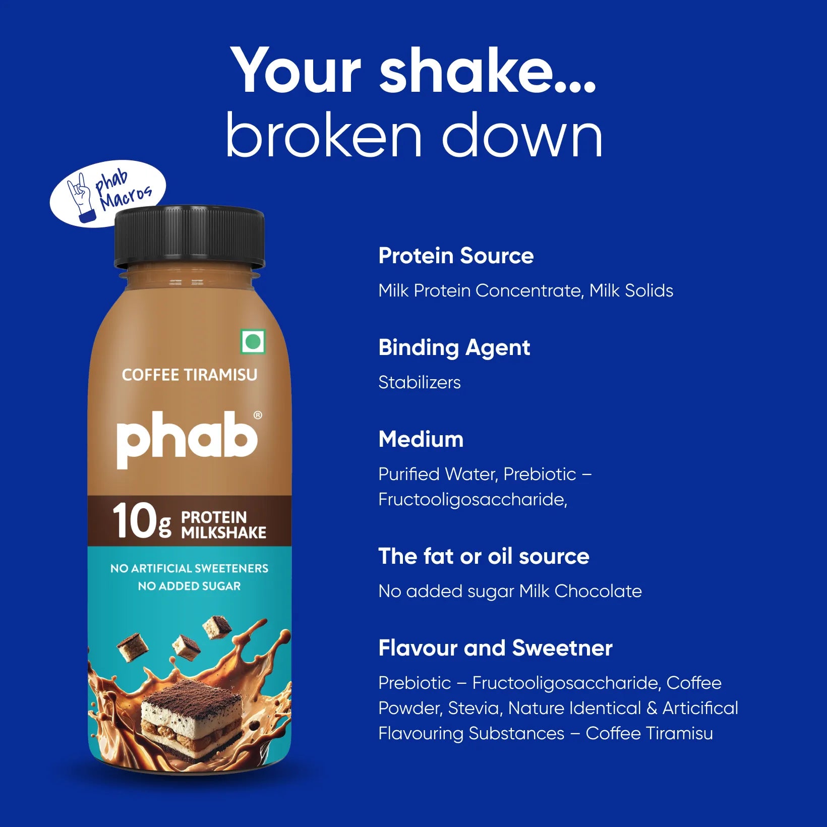 phab 10g Protein Milkshake - Coffee Tiramisu