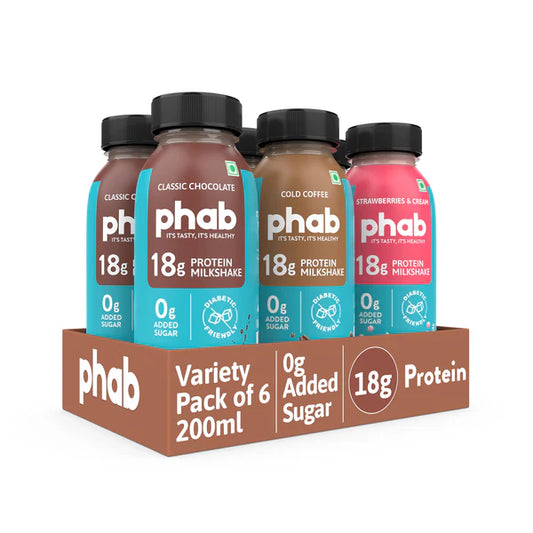 Protein Milkshake - 18g Protein - Variety Pack (Pack of 6)