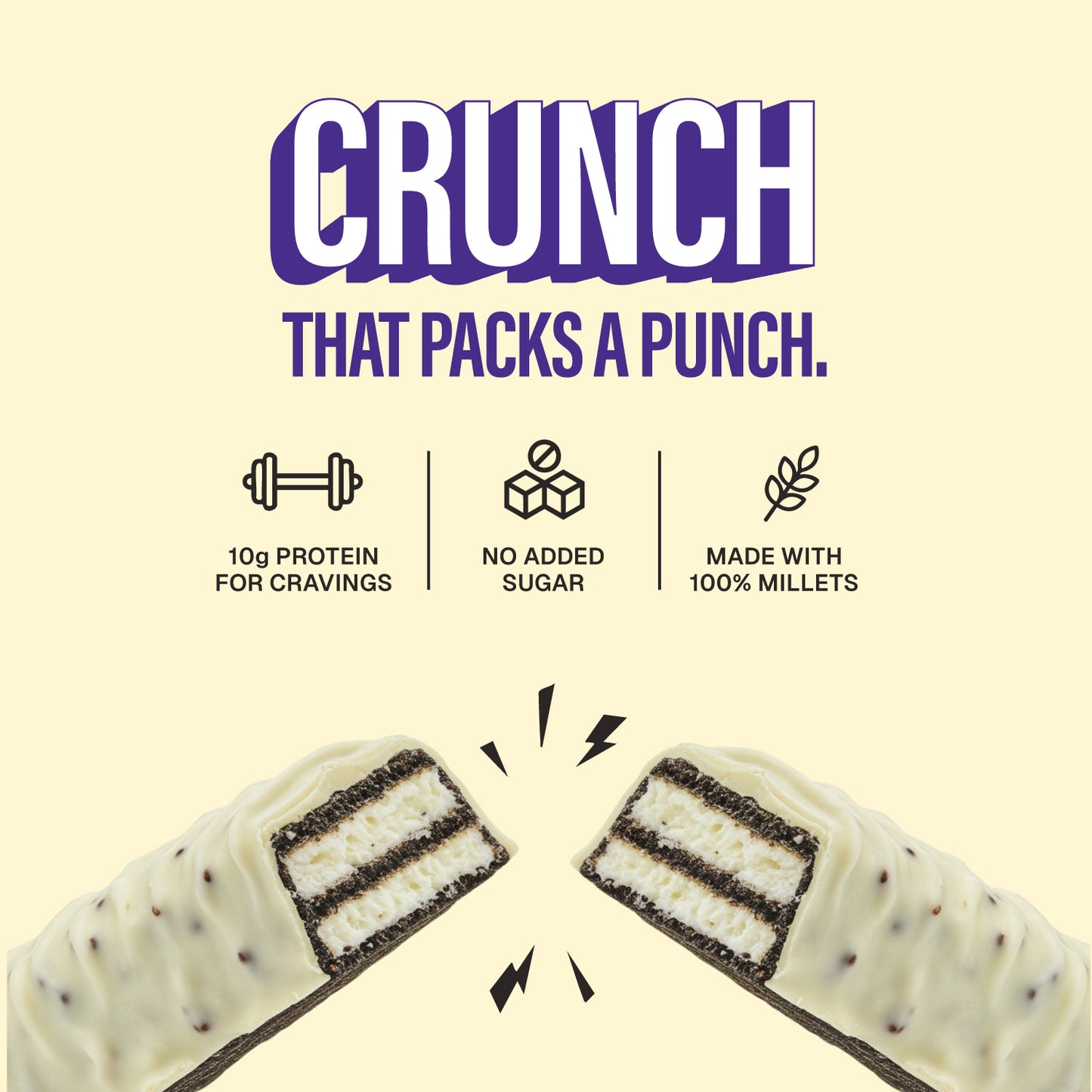 Millet Wafer Protein Bar - Cookies & Cream