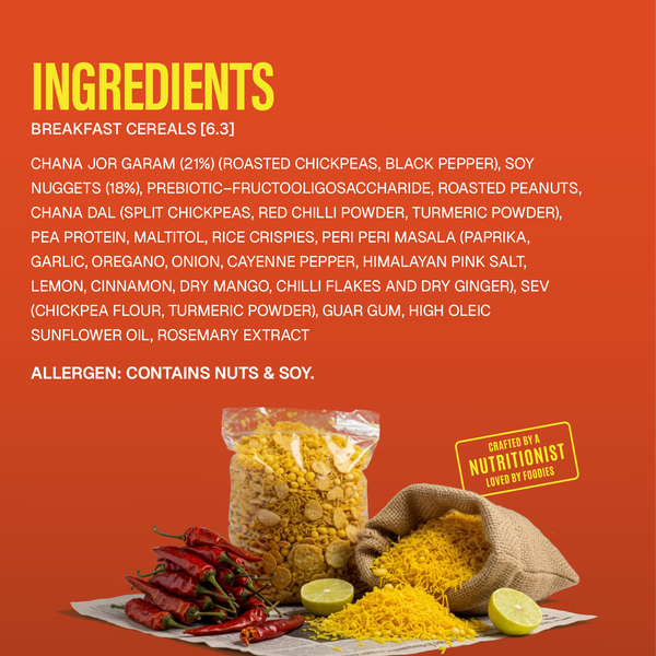 Savoury Bhel Bar- Spicy Peri Peri (Pack of 6)