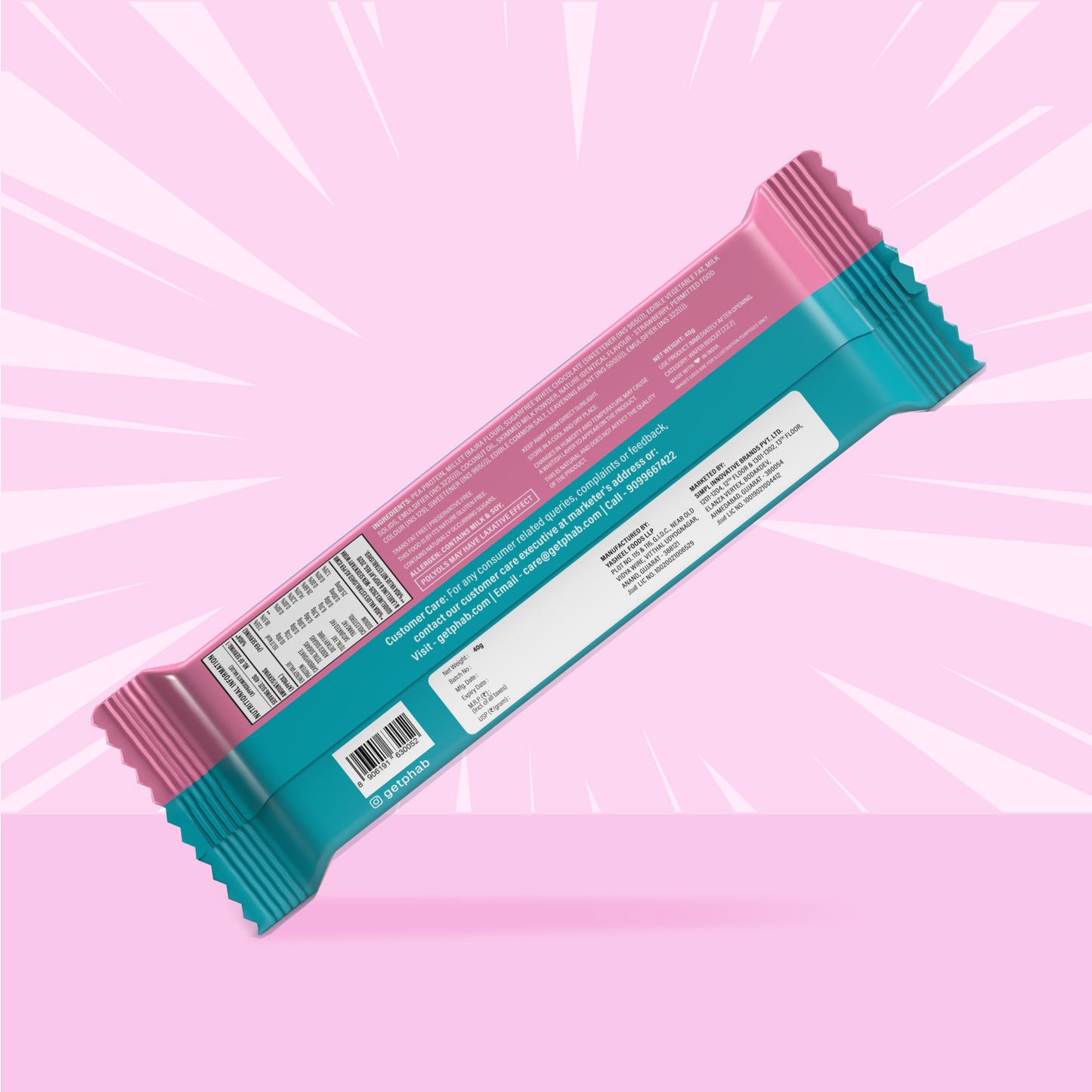 Millet Wafer Protein Bar - Strawberry cake
