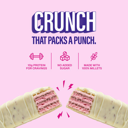 Millet Wafer Protein Bar - Strawberry cake