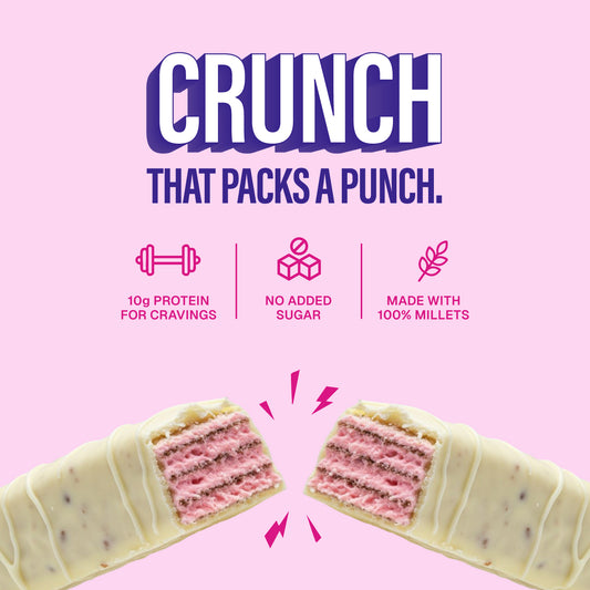 Millet Wafer Protein Bar - Strawberry cake