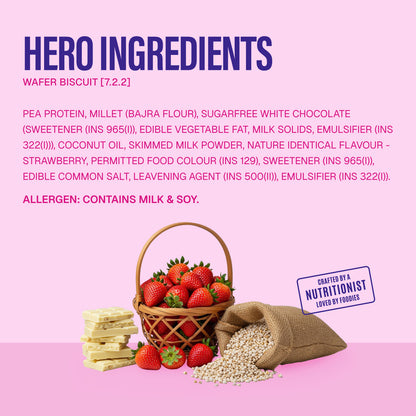 Millet Wafer Protein Bar - Strawberry cake