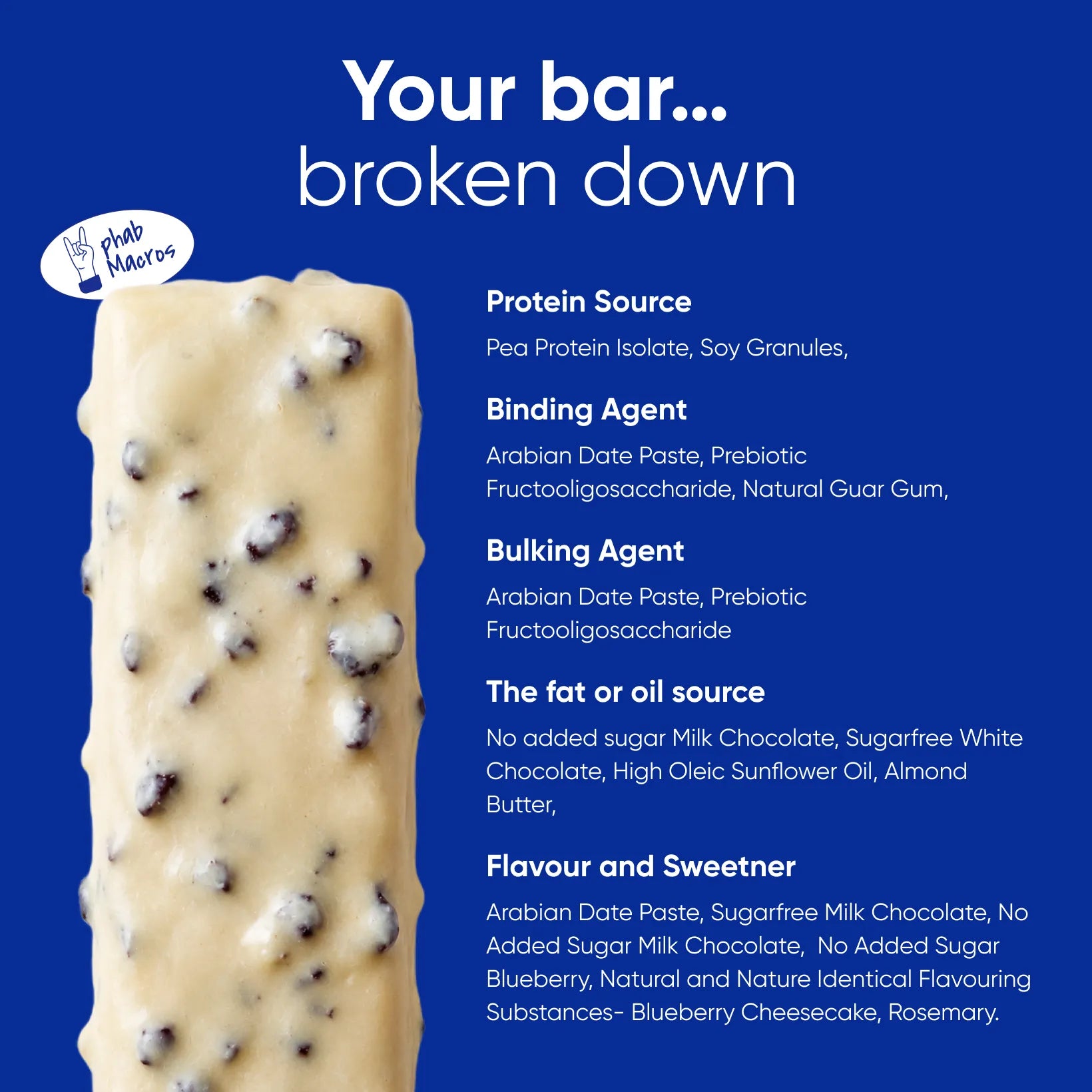 phab 15g Protein Cheat Bar - Blueberry Cheesecake