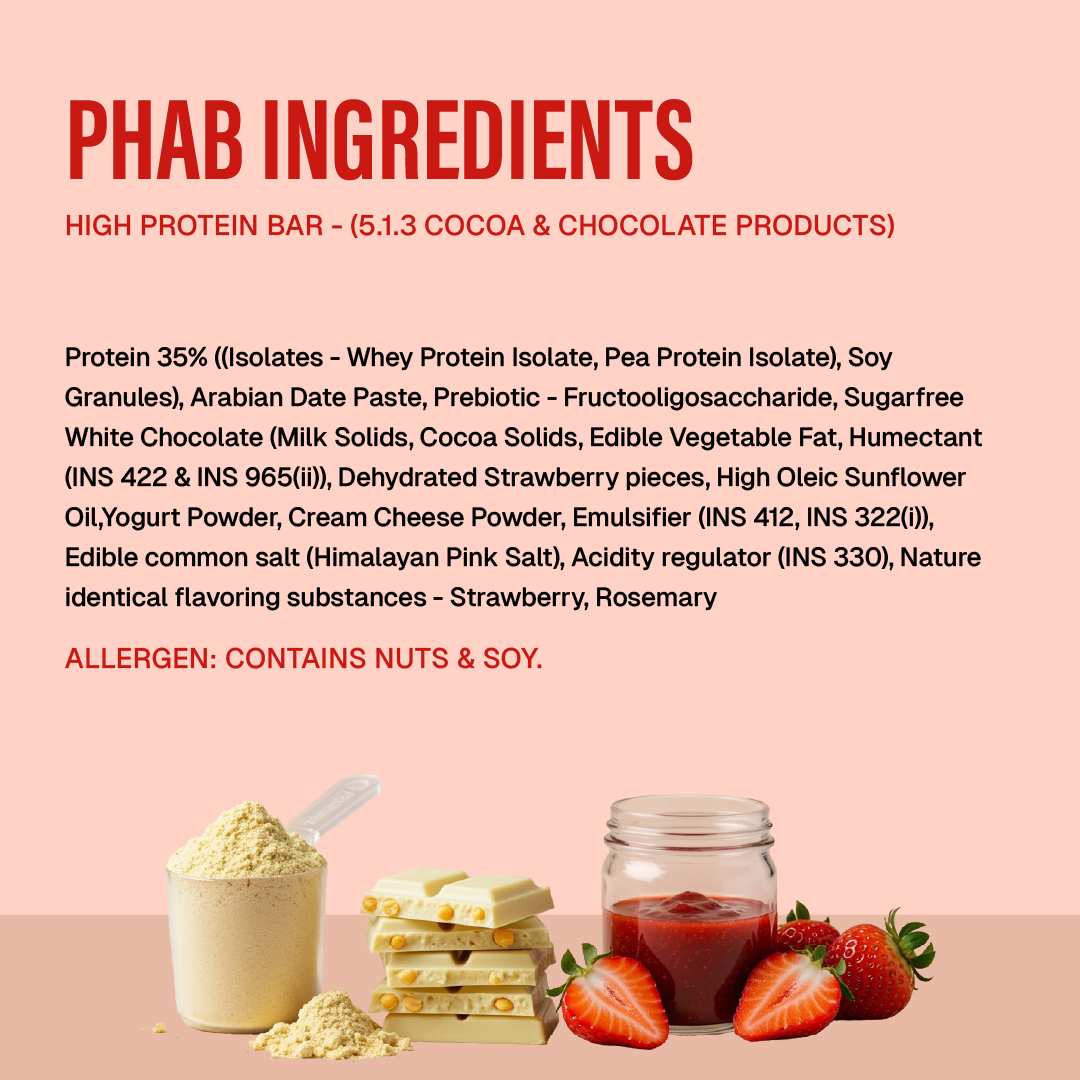 phab 21g Protein Bar- Strawberries & Greek Yogurt