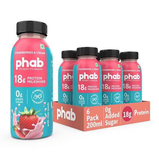 Protein Milkshake - 18g Protein - Strawberries & Cream Flavour