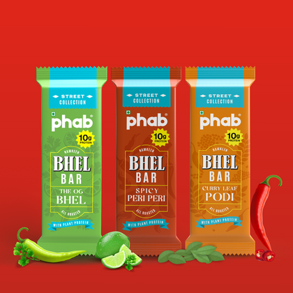 Savoury Bhel Bars- Variety Pack (Pack of 6)