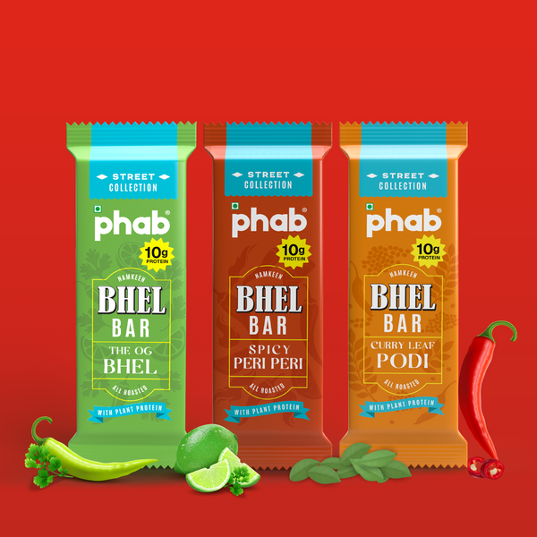 Savoury Bhel Bars- Variety Pack (Pack of 6)