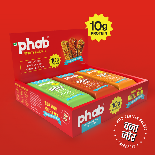 Savoury Bhel Bars- Variety Pack (Pack of 6)