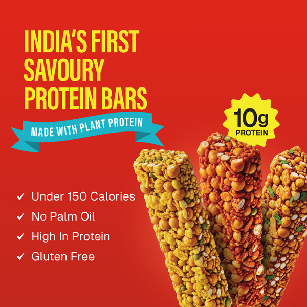 Savoury Bhel Bars- Variety Pack (Pack of 6)